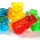 Fruit flavored gummy bears in assorted colors